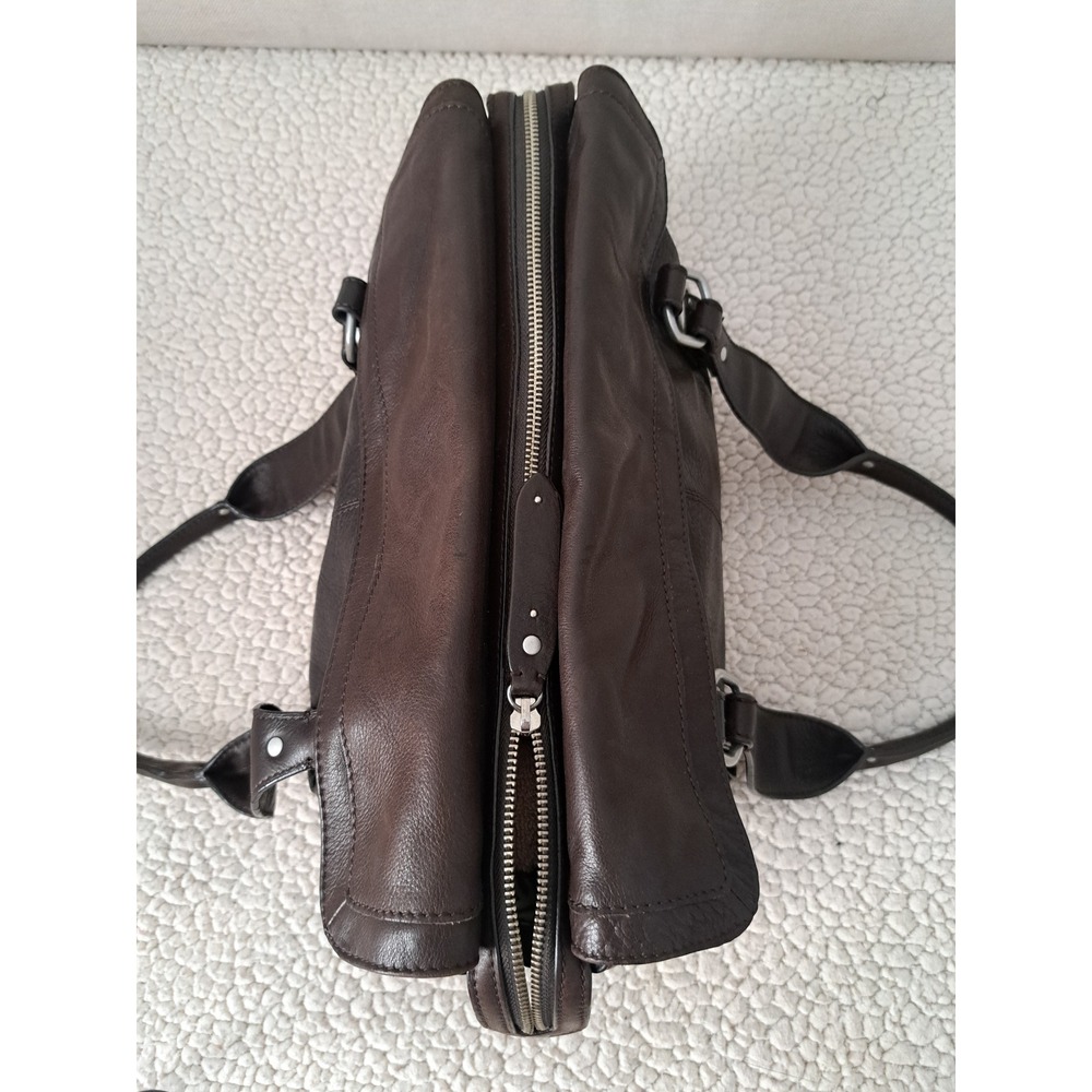 Sigrid Olsen Brown Leather Shoulder Bag Buckle Detail Satchel Handbag - Picture 3 of 8